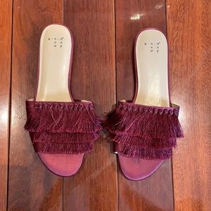 Burgundy sandals